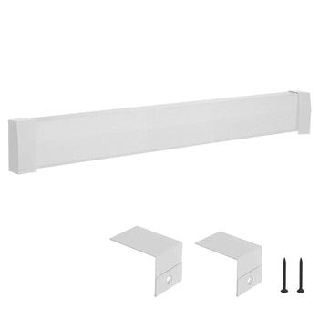Baseboard Heater Covers, Premium Series 5 ft Standard Electric Heating Unit Front Cover for Home Improvement, Heavy-duty Steel, Easy Installation for Bedroom Replacing Old Cover, White