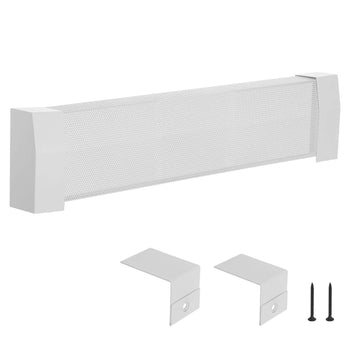 Baseboard Heater Covers, Premium Series 3 ft Standard Electric Heating Unit Front Cover for Home Improvement, Heavy-duty Steel, Easy Installation for Bedroom Replacing Old Cover, White