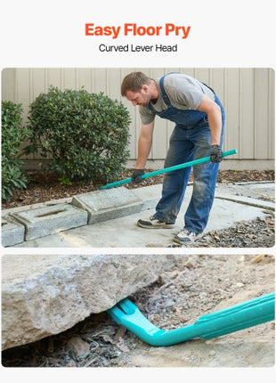 Prylever Bar, 2000 lbs Weight Capacity, 52.5 Inch Heavy Duty Carbon Steel Handle Pry Lever Bar, 56 Inch Long Crowbar for Concrete, Demolition, Crowbaring, Ideal for Construction & Industrial Use