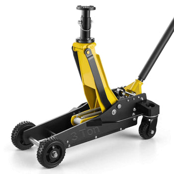 Floor Jack, 3 Ton (6614 lbs) Capacity, Aluminum & Steel Racing Floor Jack with Dual Pistons Quick Lift Pump & Extension Post, Hydraulic Trolley Car Lift for SUV Pickup, Lifting Range 5.9"-29.3"