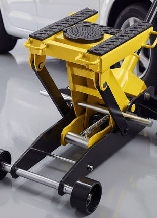Low Profile Floor Jack, 2 Ton (4409 lbs) Capacity, Steel Racing Floor Jack with Single Piston Quick Lift Pump, Hydraulic Trolley Car Lift for Cars, Motorcycles, ATVs, Lifting Range 5.7"-17"