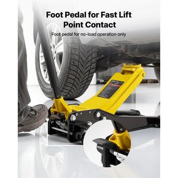 Low Profile Floor Jack, 3 Ton (6614 lbs) Capacity, Steel Racing Floor Jack with Dual Pistons Quick Lift Pump & SUV Adapter, Hydraulic Trolley Car Lift for Sports Cars, Lifting Range 2.95"-19.7"