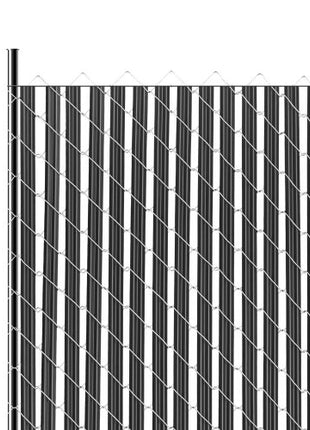 Bottom Locking Privacy Slats, Single-Wall Vertical Bottom-Locking Slats for Chain-Link Fence, High-Density HDPE Chain Link Slats Ideally Fit 6' High Fence for Garden, Farm, Sports Field(Black)