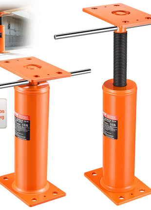 House Floor Jacks, 2 Pack, 12"-16" Height Range, 9700 lbs Max Load Capacity Per Unit, Adjustable Support Beam Basement Jack Post Pole for Leveling, Steel Telescoping Jack for Temporary Support