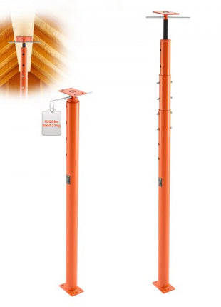 House Floor Jacks, 2 Pack 54-150 Inch Height Range, 11200 lbs Max Load Capacity, Adjustable Support Beam Basement Jack Post Pole for Leveling, Lift Steel Telescoping Post for Temporary Support