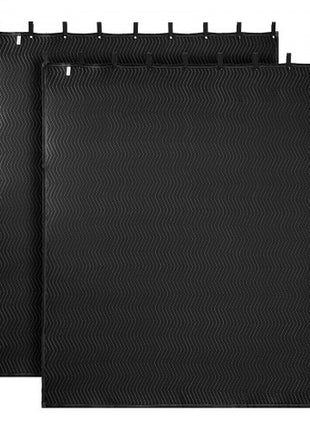 2 Pcs Sound Dampening Blankets, Soundproof Curtains with 96 x 80 in, Soundproof Blanket with Grommets, Studio Grommeted Blanket, for Window, Door, Light Blocker, Music Recording, Black