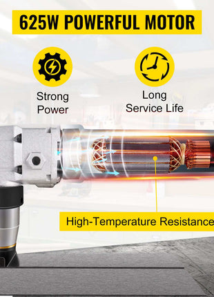 Electric Metal Nibbler 625W Nibbler Metal Cutter 1000RPM High Speed Rotor 0.16in/4mm Metal Nibbler 110V w Replaced Blades Storage Case Sheet Metal Nibbler for Cutting Stainless Steel, Aluminium