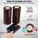 Restaurant Pager System, Wireless 500m Long Range Lineup Waiting Queue Signal, Guest Customer Calling Beepers with Vibration & Flashing, 20 Buzzers for Food Truck, Church, Nursery, Hospital