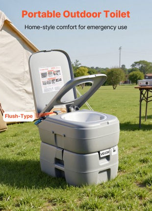 Portable Toilet, 7.9 Gallon Detachable Waste Tank, 200 Flushes, Camping Toilet for Adults, Outdoor Travel Potty with Level Indicator, Suitable for RV Travel, Camping, Hiking, Boating and Trips