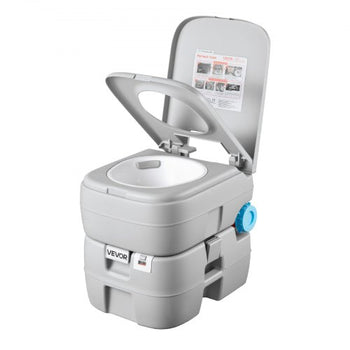 Portable Toilet, 7.9 Gallon Detachable Waste Tank, 200 Flushes, Camping Toilet for Adults, Outdoor Travel Potty with Level Indicator, Suitable for RV Travel, Camping, Hiking, Boating and Trips