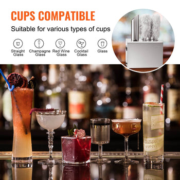 Glass Polisher Machine, 5-Brush Glass Polishing Machine, 330 Cups/Hour Electric Commercial Glass Polisher for Champagne Glasses, Beer Cups, Mugs, Perfect for Bar Restaurant Kitchen