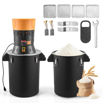 Electric Grain Mill Grinder, 600W High Power Commercial Spice Grinder, 14 Gal Pulverizer Powder Machine with Galvanized Sharp Blades, for Dry Grains, Spices, Cereals, Coffee, Corn & Pepper