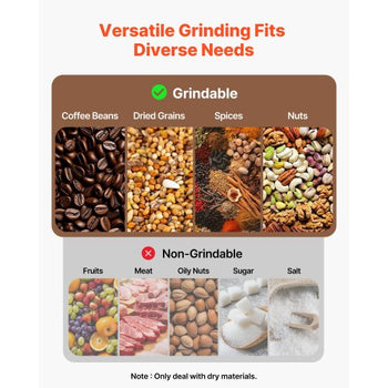 Electric Grain Mill Grinder, 1.8 lbs Commercial Spice Grinders, High Speed 2100W Stainless Steel Pulverizer Powder Machine, for Dry Grains, Spices, Cereals, Coffee, Corn & Pepper, Swing Type