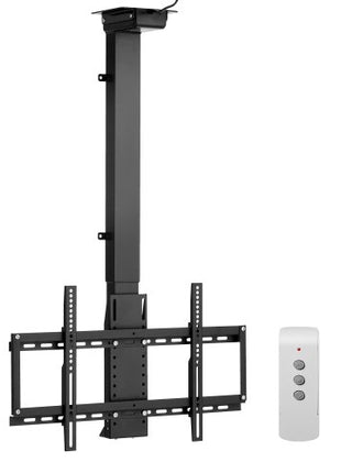 Motorized Ceiling TV Mount, TV Wall Mount for 32 to 55 Inch TV, Electric Adjustable Ceiling TV Mount, Motorized Flip Down TV Mount Bracket with Max VESA 24 x 16 in, Fits TVs Up to 120 lbs