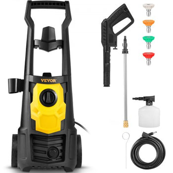 Electric Power Washer, 2000 PSI, Max 1.65 GPM Pressure Washer with 20 ft Hose & Reel, 5 Quick Connect Nozzles, Foam Cannon, Portable to Clean Patios, Cars, Fences, Driveways, ETL Listed