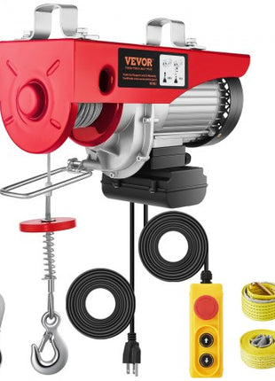 Electric Hoist 1760lbs with 14ft Wired Remote Control, Electric Hoist 110 Volt with 40ft Single Cable Lifting Height & Pure Copper Motor, for Garage Warehouse Factory