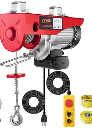 880lbs Electric Hoist with 14ft Wired Remote Control, 110V Electric Hoist Attic Lift 20-40 FT Lifting Height for Garage Attic Warehouse Factory