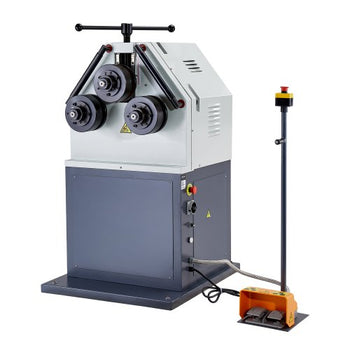 2.2KW Electric Roll Bending Machine, 3-Roller Electric Pipe Bender Machine with 180° Maximum Bending Angle & Reversible Foot Switch, Support Horizontal/Vertical Operation (220V 60Hz 3-Phase)
