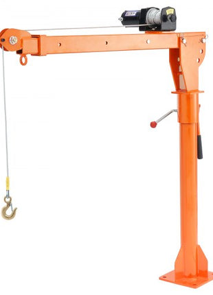 Electric Pickup Truck Crane, 1100 lbs, Folding Truck-Mounted Bed Crane with Electric Winch 3500 lbs, Steel Pickup Truck Jib Crane Hoist 360° Swivel for Lifting Goods in Construction, Factory