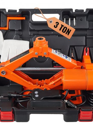 Electric Car Jack, 3 Tons /6600 lbs Scissor Jack, 12V Electric Automatic Jack with Double Saddles and Remote Control, Portable Car Jack for Sedan, SUV, Truck Tire Change