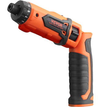 Veyor orange electric screwdriver with adjustable torque settings and ergonomic rubber grip for comfortable use.