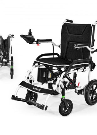 Electric Wheelchair for Adults, 220lbs Capacity, Foldable & Lightweight Motorized Wheelchair, 12-Mile Long Travel Range, All-Terrain Powered Chair, Portable for Seniors & Disabled