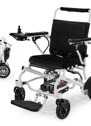 Electric Wheelchair for Adults, 300lbs Capacity, Foldable & Lightweight Motorized Wheelchair, 13-Mile Long Travel Range, All-Terrain Powered Chair, Portable 21 inch Seat for Seniors & Disabled