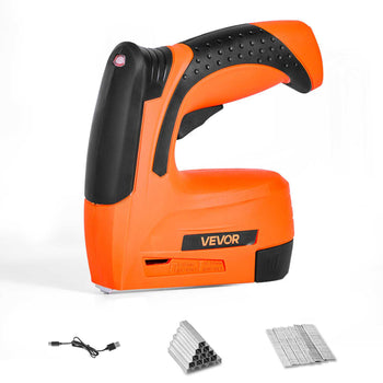 Cordless Brad Nailer, 2-in-1 Nail Gun Staple Gun, 18 Gauge 5/8 inch, Battery Powered, with 1000 Pcs Staples and 1000 Pcs Nails, Non-Slip Rubber Grip, for Woodworking, Carpentry and DIY Projects