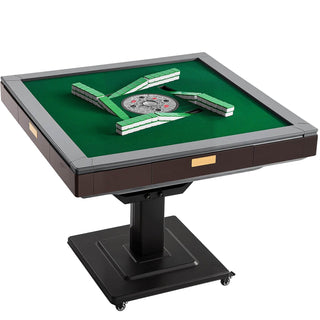 Automatic Mahjong Table with Wheels, 2 Sets of 40 mm Tiles (164 Pcs), Roller Coaster Style Mahjong-Table, Foldable and Automatic Shuffler, for Home, Outdoor Leisure & Gifts for Mahjong Players