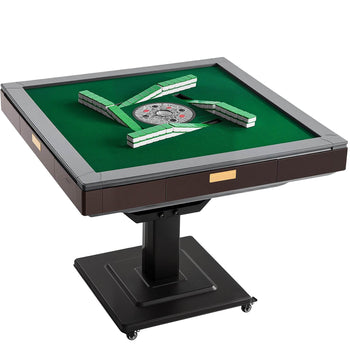 Automatic Mahjong Table with Wheels, 2 Sets of 40 mm Tiles (164 Pcs), Roller Coaster Style Mahjong-Table, Foldable and Automatic Shuffler, for Home, Outdoor Leisure & Gifts for Mahjong Players