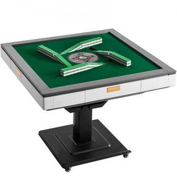 Automatic Mahjong Table with Wheels, 2 Sets of 42 mm Tiles (152 Pcs), Roller Coaster Style Mahjong-Table, Foldable and Automatic Shuffler, for Home, Outdoor Leisure & Gifts for Mahjong Players