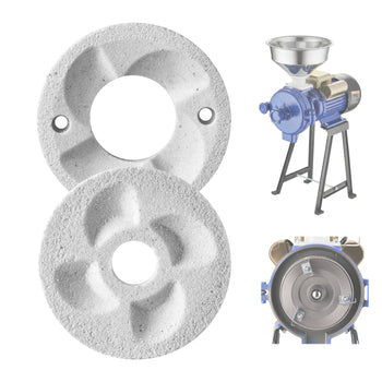 2PCS Grinding Sheets for Electric Grain Mill Grinder, Marble Dry & Wet Grinding Discs, Replacement Grinding Plates Compatible with  GM-002 Corn Spice Mill Grinder