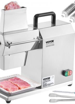 Commercial Meat Tenderizer, Heavy Duty Stainless Steel Kitchen Tool with Handle, Meat Tong, and Cleaning Brush, 450W Electric Meat Tenderizer Machine for Beef, Turkey, Chicken, Pork, and Fish