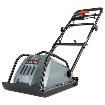 Plate Compactor, 130W Output Electric Ground Rammer, 5 kN Force, 3.9 in Depth, 16 m/min Speed, 3304 sq.ft/h Efficiency, Gas Powered Soil Compaction Machine for Driveway, Pavement, Landscaping