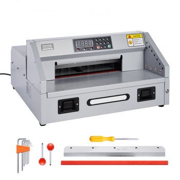 Electric Paper Cutter, 300W Heavy Duty Paper Cutter Machine 11.8 in / 330 mm Cutting Width, 1.5 in / 38 mm Cutting Thickness, Electric Guillotine Trimmer with Casters & Infrared Function