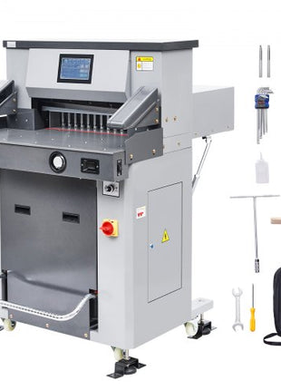 Electric Hydraulic Paper Cutter, 2500W Heavy Duty Paper Cutter Machine 20.2 in/515 mm Cutting Width, 3.1 in/80 mm Cutting Thickness, Electric Guillotine Trimmer with Casters & Infrared Function