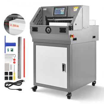 Electric Paper Cutter, Metal Programmable Paper Cutter Machine, 17.99 inch Cutting Width, 2.28 inch Cutting Thickness, Electric Hydraulic Guillotine Trimmer with Infrared Function & Spare Blade
