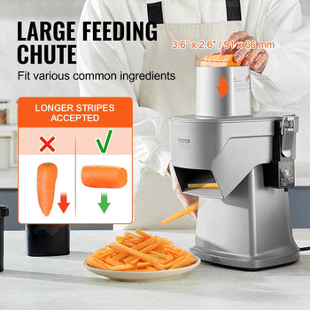 Electric Vegetable Slicer, 4 in 1 Multifunctional Food Cutter, 200W Vegetable Chopper for Slicing Shredding Dicing and Slitting, with Cut-Resistant Gloves, for Commercial and Home Use