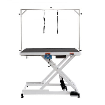 50" Electric Pet Grooming Table, Heavy Duty Dog Grooming Arm for Large Dogs, Height Adjustable Dog Grooming Station, Anti Slip Tabletop/Dog Grooming Station, Max Bearing 400LBS