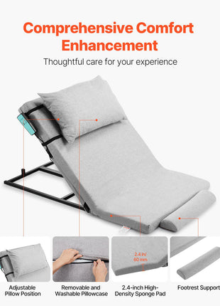 Electric Lifting Backrest for Bed, 300 lbs Capacity, 4-68° Adjustable Lifting Bed Backrest, with Headrest & Legrest, Machine Washable for Cleaning, Fit Pregnant Women Elderly Patient Handicapped
