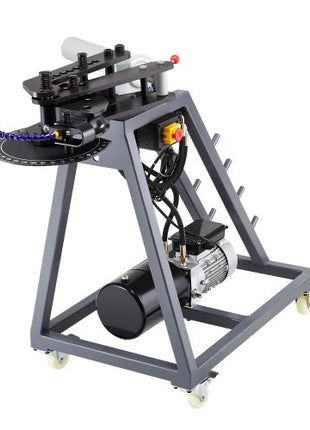 Electric Tube Bending Machine, 750W Electric Tubing Bender with 6L Hydraulic Cylinder, Movable Pipe Bender Machine with 3 Dies & 180° Max Bending Angle, Suitable for 1", 1-1/2", 1-3/4" Pipes
