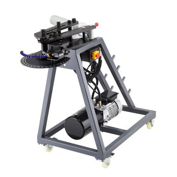 Electric Tube Bending Machine, 750W Electric Tubing Bender with 6L Hydraulic Cylinder, Movable Pipe Bender Machine with 3 Dies & 180° Max Bending Angle, Suitable for 1", 1-1/2", 1-3/4" Pipes