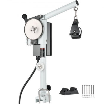 Line Hauler Pot Puller, 12V DC 1200W, Line Hauler Winch Holds 198 lbs Lift Capacity, Line Speed of 115 ft/min, 360° Rotation & Corrosion-Resistant, Crab Pot Puller for Crab, Shrimp, Lobster Traps
