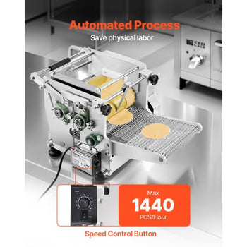 Electric Tortilla Maker, Automatic Corn Tortilla Making Machine with Non-Stick Coating and Two Molds(4 in + 6 in), Electric Chapatti Machine Suitable for Produce Sopes Pita Tortilla Pizza