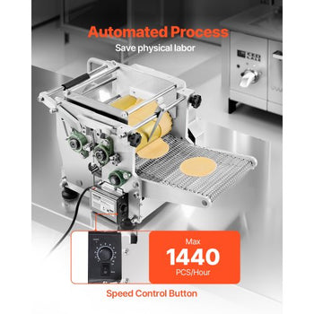 Electric Tortilla Maker, 5.5 Inch Diameter Automatic Corn Tortilla Making Machine with Non-Stick Coating, Electric Chapatti Machine Suitable for Produce Sopes Gorditas Roti Pita Tortilla Pizza