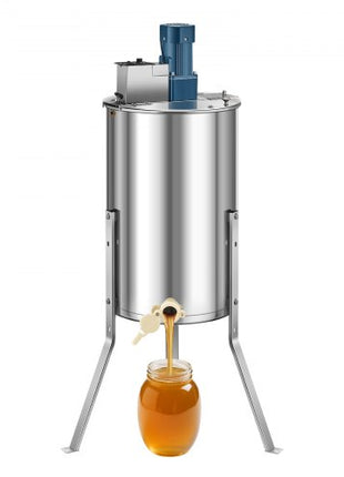 Electric Honey Extractor, 3 Frame Honey Spinner with Transparent Lid, 140W Stainless Steel Honeycomb Drum Spinner, Height Adjustable, Honeycomb Extraction Equipment for Beekeeping