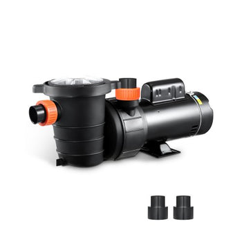 Above Ground Pool Pump, 2HP/0.44HP, Dual Speed Swimming Pool Pump, High 118 GPM 56 ft Lift, Low 57 GPM 14 ft Lift, 110V 3450 RPM with Strainer Basket, 122°F Max Water Temp, for Hot Tubs Spas