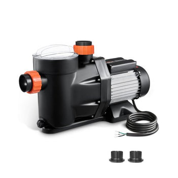 Above Ground Pool Pump, 1.5HP, 122 GPM Max Flow Single Speed Swimming Pool Pump, 220V 3450 RPM 55 ft Max Head Lift with PP Shell Strainer Basket, 122°F Max Water Temp, for Hot Tubs Spas, No Plug