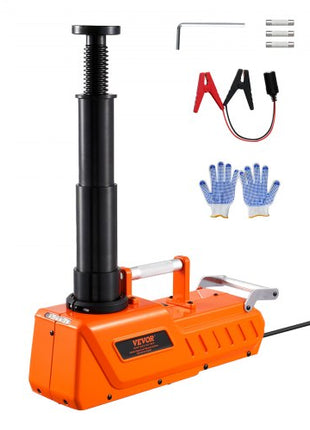 Electric Car Jack, 15 Tons /33000 lbs, Adjustable Electric Scissor Jack with High Load Capacity, 12V Dual-Powered Tire Change Replacement with LED Light, Portable Jack kit for Sedan, SUV, Truck