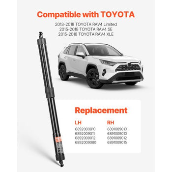 Rear Left & Right Tailgate Power Lift Support, Compatible with 2013-2018 TOYOTA RAV4, Electric Tailgate Liftgate Power Hatch Shock Strut Replace OE# 6892009010 6892009011 6891009010 (2PCS)